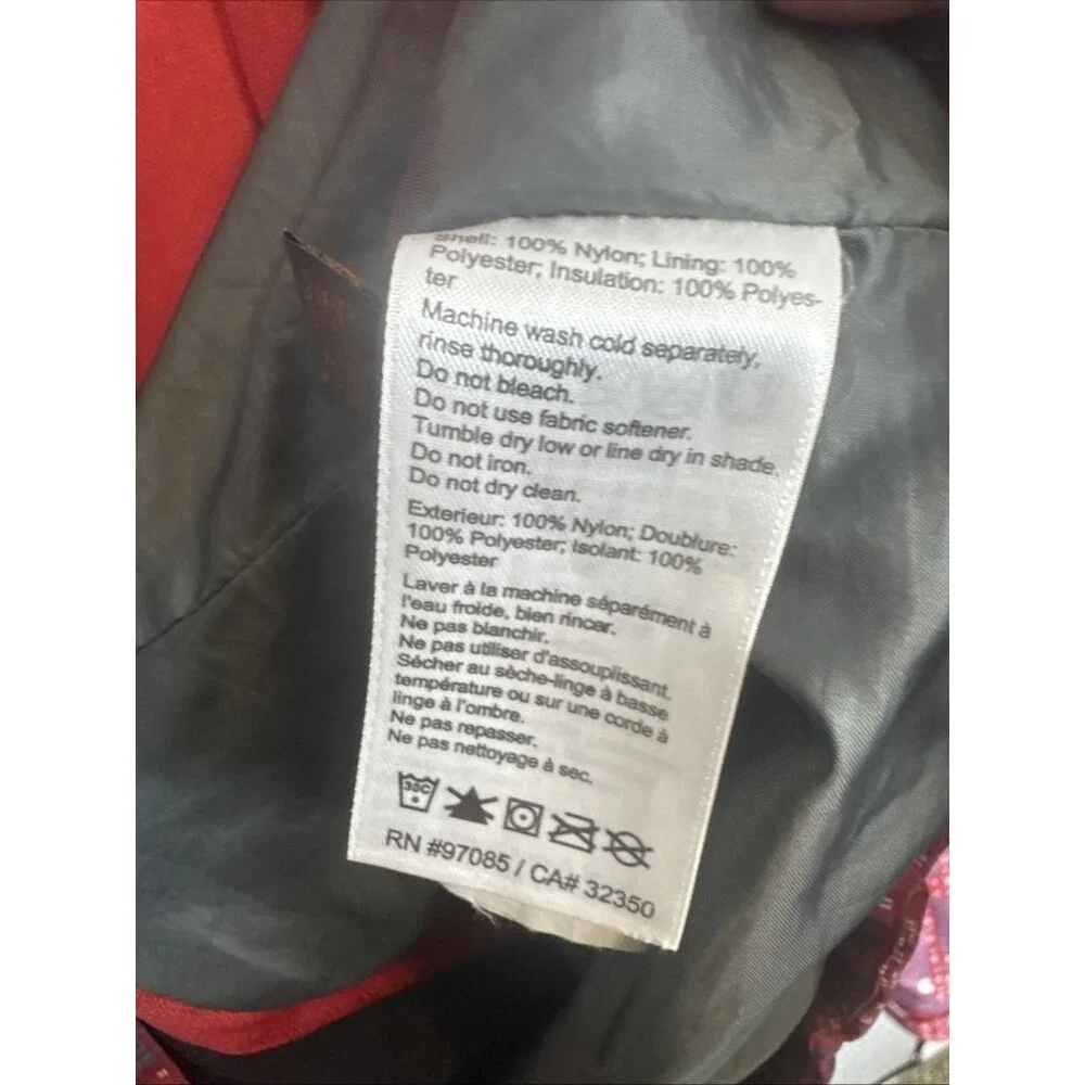 Outdoor Research Hooded Jacket Mens L Red Blue‎ Print Thermore Ski Pertex